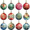 Transfronterizo Nuevo 36 Piezas Navidad Creativo Bola de Cristal Tema Madera Decoración Colgante Fiesta Escena Árbol de Navidad