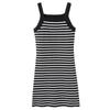 Vestido Regata Listrado Emagrecedor de Alta Qualidade para Mulheres, Novo Estilo Verão 2026, Algodão Puro Curto Estilo Puro Desejo Sexy