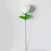 Rosa de pavo real artificial individual, venta al por mayor del fabricante, para decoración de escenas navideñas y de bodas, accesorios de fotografía, adornos decorativos de flores artificiales