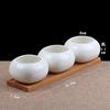 Macetas para Suculentas Macetas de Cerámica para Suculentas Macetas de Porcelana Blanca Macetas Simples Hechas a Mano Plantas Suculentas Flores Pequeñas Huaishai