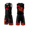 Traje de Uniforme de Baloncesto de Verano Nuevo Transfronterizo para Hombre Chaleco Transpirable Uniforme Deportivo Estampado Camiseta de Entrenamiento Uniforme de Juego