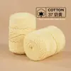 Hilo de algodón redondo hueco de 2MM para tejido manual DIY de verano para sombreros de verano, hilo de grosor medio para cojines de ganchillo y materiales para muñecas