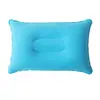 Almohada Cuadrada Flocada para Soplar con la Boca, Almohada de Cuello Plegable Portátil, Artefacto de Viaje para Exteriores, Almohada Inflable de TPU, Almohada Inflable para Volar