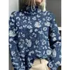 Novedades en la plataforma transfronteriza: Suéteres de cuello alto recomendados para mujer, estampado digital, serie personalizable