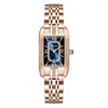Reloj de Mujer Baopele para Transmisión en Vivo de Tiktok, Superventas, de Dos Manecillas, Incrustado con Diamantes a la Mitad, Banda de Acero de Lujo Ligero de Moda, Nicho, Impermeable
