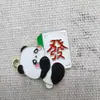 Fofo Desenho Animado Coleção Panda Vermelho Chinês Polygonatum Diu Xun Joias DIY Pulseira de Liga Pingente Chaveiro Acessórios