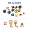 Venda Direta da Fábrica Tubo de Vidro com Borda Dourada Broca 6-11mm Rivets Coloridos de Diamante Acessórios para Roupas Acessórios de Decoração para Bolsas