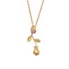 Collar de Lujo Ligero para Mujer Zirconia Flor Rosa Retro Acero de Titanio Collar Diseño Nicho Estilo Japonés y Coreano Nuevo Estilo Cadena Clavícula Joyería