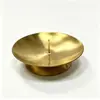 Decoração de Festival Europeu Transfronteiriço Castiçal Dourado Suporte de Vela de Aço Inoxidável Base de Bandeja de Ferro Forjado Ornamento de Decoração de Casamento