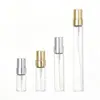Frascos Dispensadores de Perfume Atacado em Estoque 3ml 5ml 10ml Frascos de Vidro com Spray para Amostra de Perfume Frascos Vazios de Alumínio Anodizado