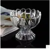Taça de Lótus de Vidro Transparente Taça de Sobremesa Taça de Sorvete Taça de Sorvete Milkshake Taça para Bolo Split