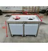 Carrinho Coletor de Lixo em Aço Inoxidável, Mesa Coletora de Lixo, Carrinho Coletor de Resíduos Alimentares, Mesa de Coleta e Reciclagem, Mesa para Lixo de Cozinha, Lixeira para Louças