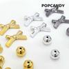 Cadena para Teléfono Móvil Hecha a Mano DIY Bañada en Oro y Plata con Lazo de Amor de Melocotón Cuentas CCB con Agujero Recto Joyería Estilo Coreano