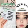 Rulinshi Gatinho Doce Cílios Postiços Sem Cola Curvatura Natural Segmentados Preguiçosos Três Passos Estilo Mangá Longos e Finos