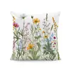 Amazon Cesta de Flores Estilo Pastoral Primavera e Verão Capa de Almofada Floral Almofada de Sofá Tulipa Capa de Almofada Curta de Pelúcia