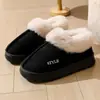 Nuevos Zapatos de Nieve Transfronterizos de Invierno con Forro de Lana Añadido y Engrosado, Zapatos de Algodón Estilo Pareja de Talla Grande, Cálidos y Cómodos, Calzado de Exterior de Moda