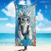 Toalla de Playa Nueva Transfronteriza Estampado de Animales Marinos Lindos Asiento de Playa para Nadar en la Costa Toalla de Baño