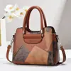 Bolsa Color Block Patchwork Tendência Bolsa Feminina de Alta Qualidade Grande Capacidade Bolsa de Ombro Bolsa Transversal Fabricante Bolsas Versáteis Retrô