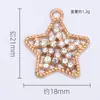 Pendente Estrela de Cinco Pontas de Diamante Mais Vendido Transfronteiriço Acessórios DIY Liga de Liga Galvanizada Pingente Único Joias Colar Pulseira Brincos Atacado