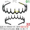 Diadema de versión coreana de 8 mm para fideos instantáneos de ala ancha, diadema para la parte superior alta del cráneo, accesorios para el cabello, horquilla de plástico ondulado al por mayor, pinza de presión coreana para el cabello