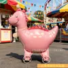 Juguete de paseo para niños: globo de papel de aluminio de aluminio con ruedas, carrito de juguete de dibujos animados, suministro para puesto de mercado nocturno, decoración de cumpleaños y Navidad