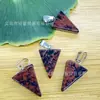 Venta al por mayor del fabricante Piedra Natural Cristal Ágata Triángulo Invertido Colgante de Collar de Piedra Natural Simple Accesorios de Joyería DIY