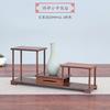 Ala de pollo Madera pequeño estante antiguo madera maciza pequeño multi-Rejilla tesoro juego de té taza de té tetera estante cabeza de piedra rara estante antiguo Zhen Zhen