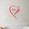 Pegatinas de pared de espejo acrílico 3D con diseño de amor de comercio exterior, autoadhesivas, para dormitorio, sala de estar, TV, fondo decorativo