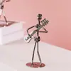 Banda Pequeño Hombre de Hierro Artesanías de Metal Arte en Hierro Figura Modelo Hogar Sala de Estar Entrada Gabinete de Vino Decoración del Hogar Adorno