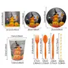 Platos de Papel Desechables para Halloween, Vasos de Papel, Servilletas de Papel, Juegos de Vajilla, Artículos para Fiestas, Decoraciones para Fiestas, Decoraciones de Mesa al por Mayor