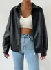 Roupas femininas europeias e americanas transfronteiriças, moda outono e inverno, jaqueta de couro biker cool retrô para casais, casaco, casaco de couro, em estoque