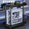 Soporte para la unidad central de la computadora, estante de almacenamiento móvil debajo del escritorio, estante de almacenamiento en capas para impresora al lado del escritorio de la estación de trabajo de oficina