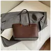 Bolso Tejido para Mujer 2025 Otoño Nuevo de Moda Estilo Coreano Bolso Tote Simple Gran Capacidad para Hombro Bolso de Cubo para Viajes