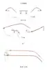 Gafas de marco sin montura Doctor Loli ultraligeras de titanio puro, marco de gafas degradado para colorete, marco de gafas sin montura a prueba de explosión de luz azul, explosión del pequeño libro rojo