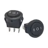 Suministro de Interruptor Redondo de Tres Velocidades con Forma de Barco Transfronterizo para Modificación de Automóviles y Motocicletas de Tres Pines de 20 mm