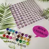 Adesivos de Pedras Acrílicas Autoadesivas Coloridos 24 Cores 3456mm para DIY Infantil
