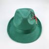 Sombreros de Plumas de Lana Nuevos Transfronterizos Europeos y Americanos para Hombres y Mujeres, Sombreros de Fieltro a la Moda, Sombreros Versátiles de Caballero, Sombreros de Jazz Retro