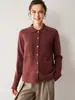Cardigã de Caxemira Feminino Pura Caxemira Outono e Inverno Novo Gola Polo Manga Longa Elegante Jaqueta Suéter de Tricô com Bolso