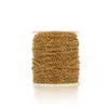 Acero Inoxidable 4.5mm Cadena Cruzada Cadena Angular Electrochapado al Vacío Cadena en Forma de O Accesorios para Collares Pulseras DIY Anillo Abierto al por Mayor