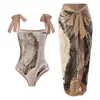 Traje de baño para mujer transfronterizo europeo y americano 2025 Bikini de playa Traje de baño de tirantes para nadar Bikini vintage