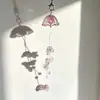 Vibras de Verano Mariposa Rosa Muguete Carrillón Colgante Llavero Cordón para Cartera Cadena de Teléfono Colgante para Bolso
