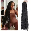 Trenzas de Crochet de Fibra Química para Exportación Europea y Americana Peluca Trenzada de Cabello Recto de 18-36 Pulgadas Cola de Caballo Doble Estilo Exótico