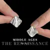 Pendientes irregulares de esmalte geométrico con textura medieval ligera vintage, elegantes y con un toque fresco y sofisticado