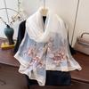 Bufanda Nueva de Seda Lana Chal para Sala de Aire Acondicionado Bordado Externo para Mujer Protección de Cuello de Primavera y Otoño Bufanda de Seda Bordada Estilo Chino