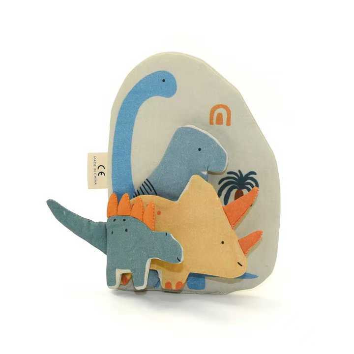 毛毡书早教卡通益智宝宝故事书跨境亚马逊多层立体布书批发