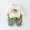 Nuevo Conjunto de Sudadera de Dos Piezas para Niños Primavera 2026, Niños y Niñas, Ropa de Algodón Puro Clase A para Bebés y Niños Pequeños