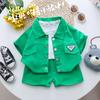 Conjunto de Camisa de Manga Curta de Verão para Meninos 2024 Novo Bebê Camisa Bonita Infantil e Criança Pequena Verão Conjunto Moderno de Duas Peças
