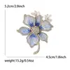 Broche de Flor de Gota de Aceite con Pedrería de Lujo Ligero a la Moda, Pin de Accesorio Artístico Lindo de Moda Único