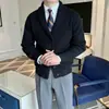 Cardigan con cuello para Otoño e Invierno 2023 para Hombre Estilo Retro Británico Ajustado Ligero Maduro Suéter de Negocios Chaqueta Suéter Popular para Hombre