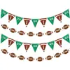 Bandeira de decoração para festa esportiva, montagem do local, futebol, vôlei, basquete, bandeirinhas triangulares, festa com bandeirinhas temáticas de esportes